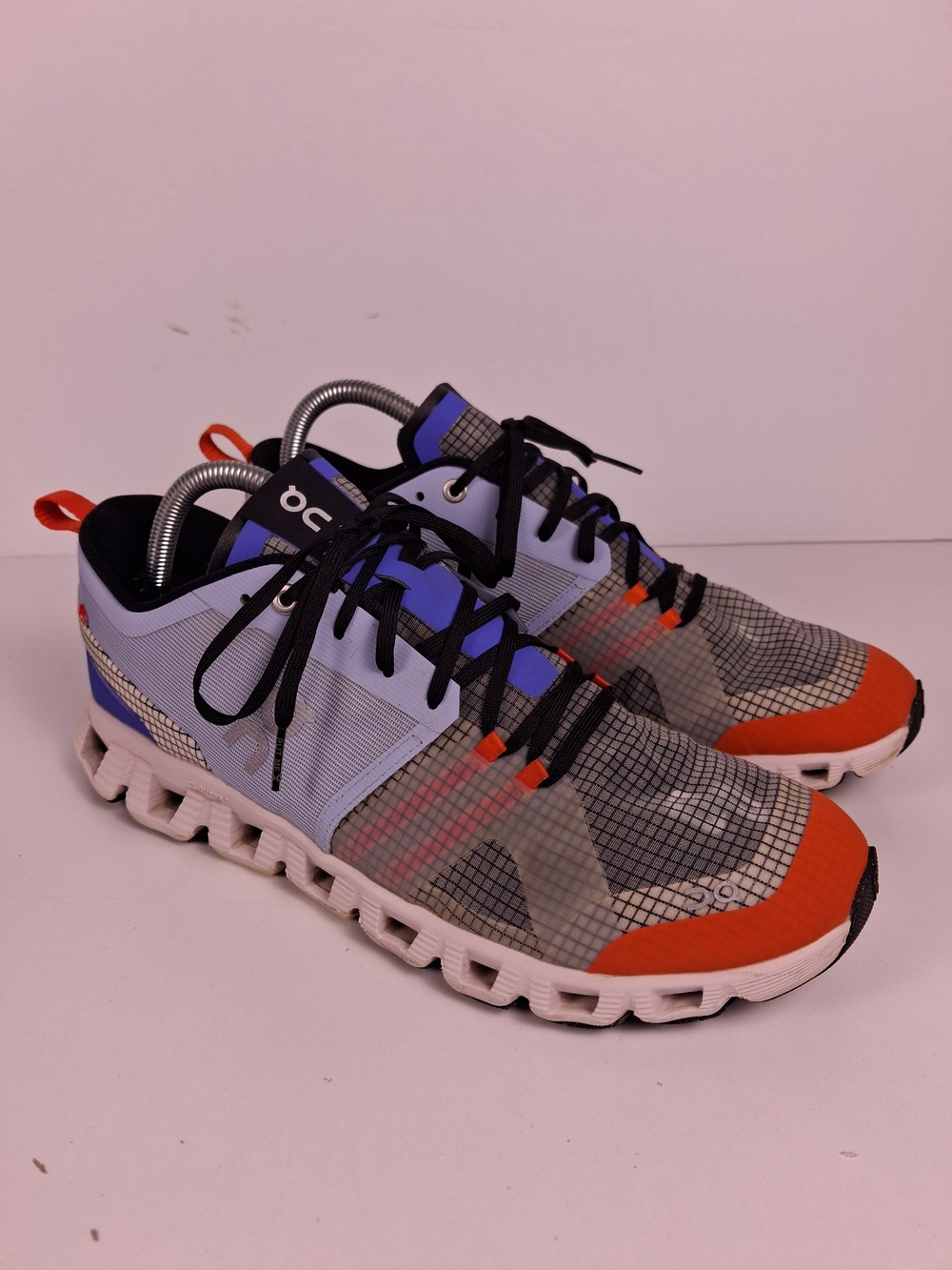 ON Running Cloud X Shift Sneakers Mens 9 Heather Glacier Blue Orange Athleisure